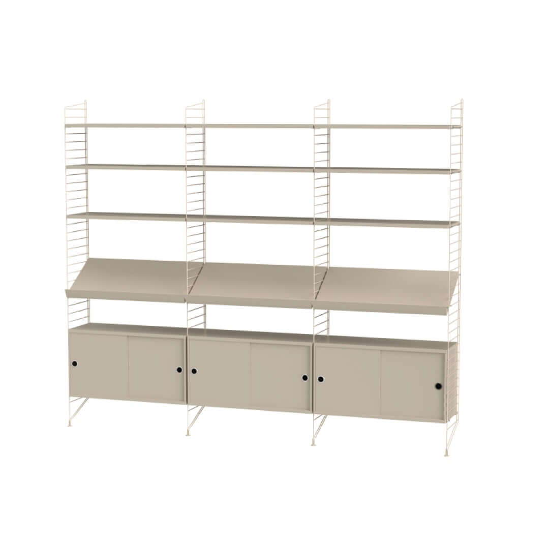 joyne.com | STRING Wohnzimmer | Regal mit Schränken von STRING® FURNITURE