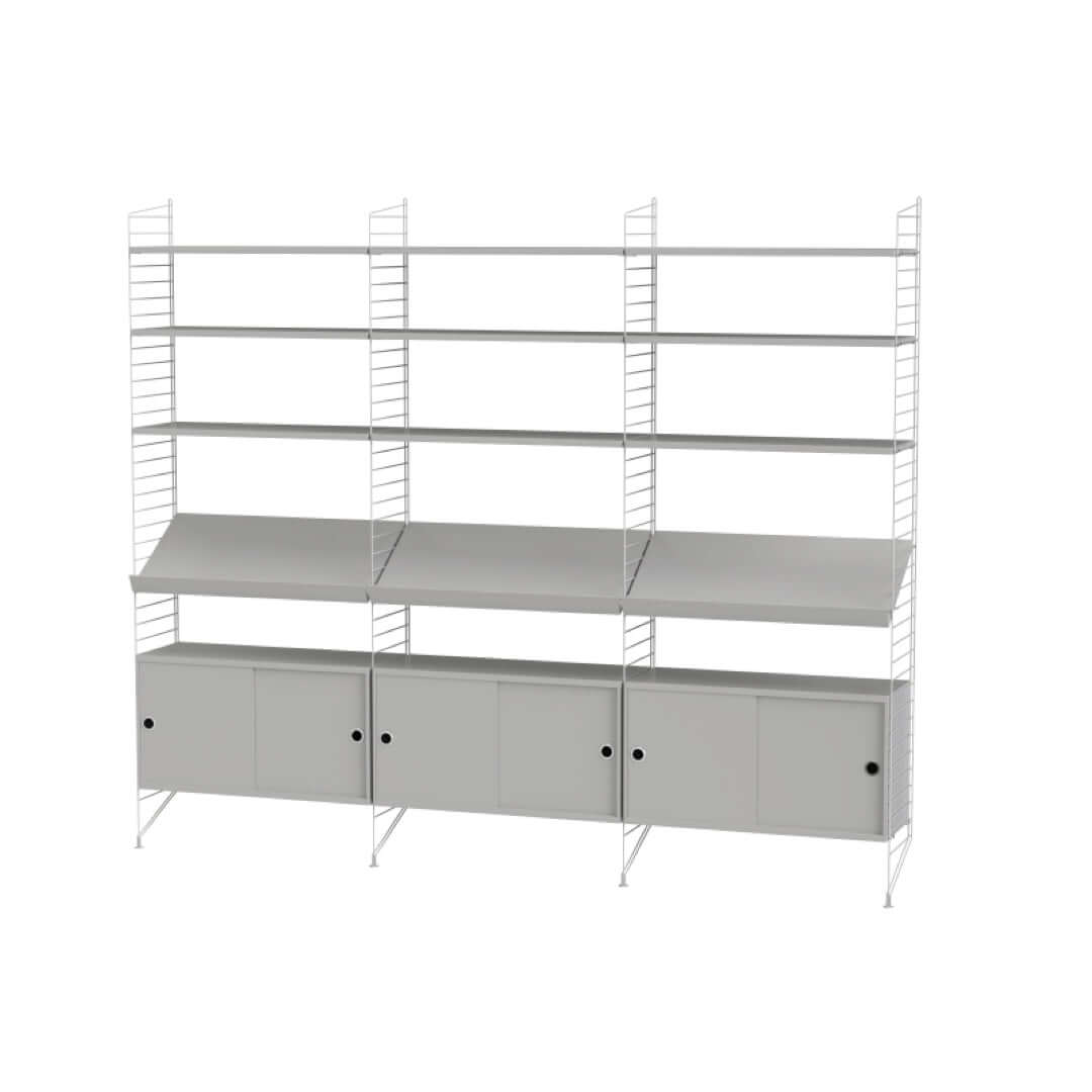 joyne.com | STRING Wohnzimmer | Regal mit Schränken von STRING® FURNITURE