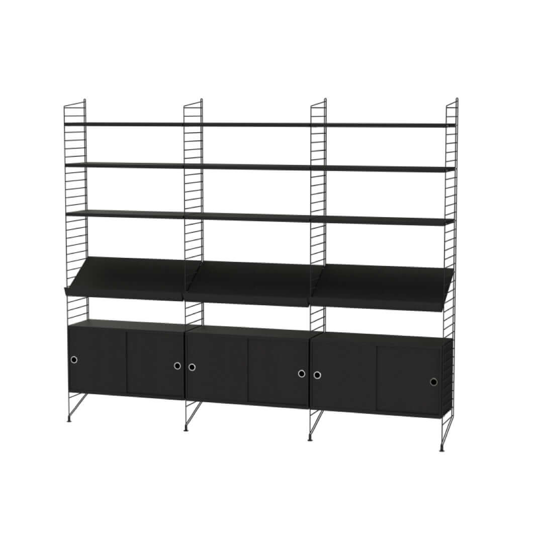 joyne.com | STRING Wohnzimmer | Regal mit Schränken von STRING® FURNITURE